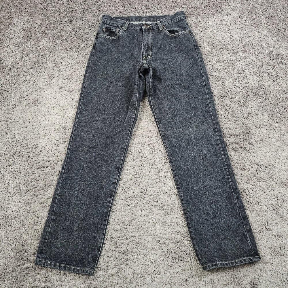 VINTAGE Polo Ralph Lauren Jeans Mens 28x31 Black Mid Rise Cotton 90s Union USA